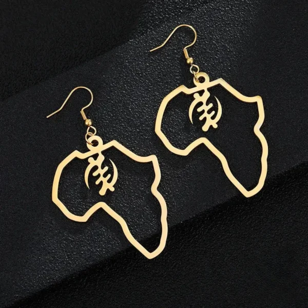 Boucle d'oreille en forme de symbole africain