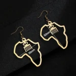 Bijou traditionnel africain, boucle d'oreille Adinkra