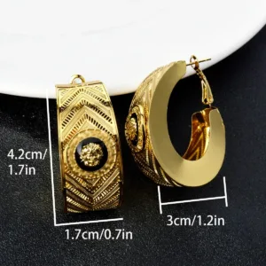 Accessoire mode boucle d’oreille africaine en or
