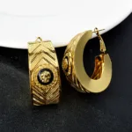 Bijoux africains en plaqué or, style creux