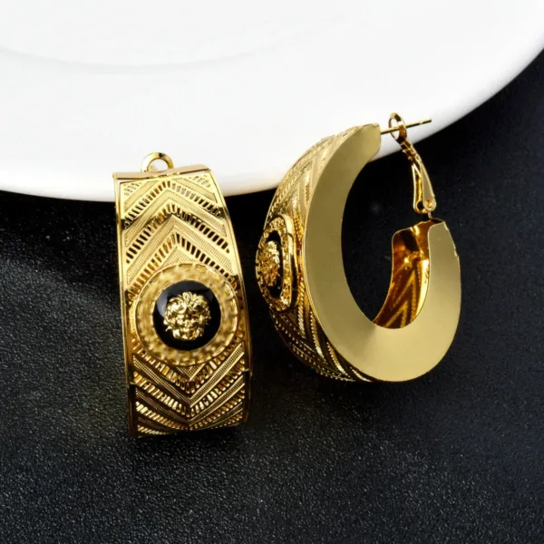 Bijoux africains en plaqué or, style creux