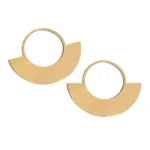 Boucle d'oreille africaine demi-cercle en plaqué or