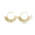 Bijoux tendance, boucle d'oreille demi-circulaire en or