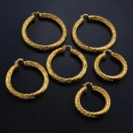 Accessoire mode africaine : boucle d'oreille ronde