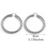 Boucle d'oreille ronde pour style bohème