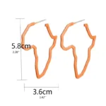Boucle d'oreille en forme de carte continentale