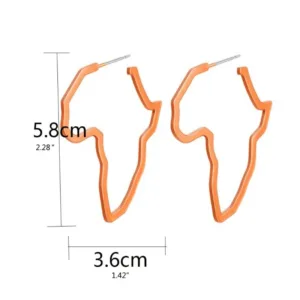 Boucle d'oreille en forme de carte continentale