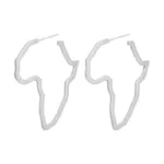 Accessoire mode africain : boucle d'oreille en carte