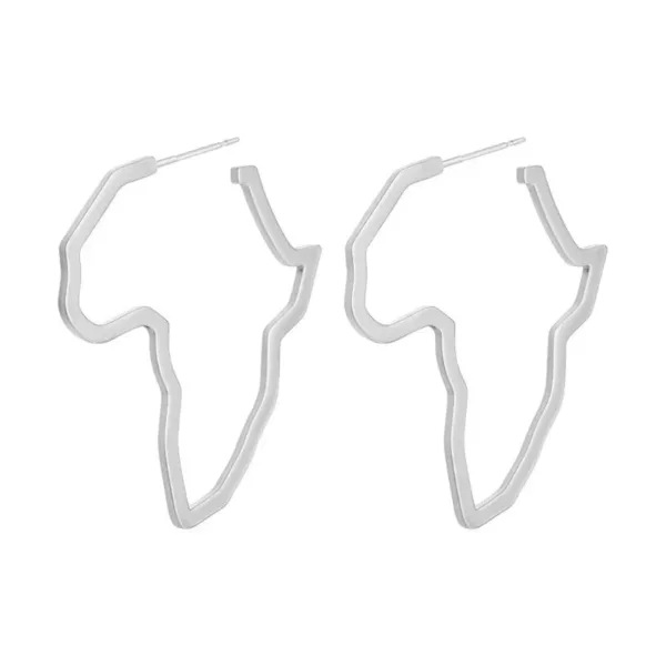 Accessoire mode africain : boucle d'oreille en carte