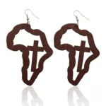 Boucle d'oreille artisanale continent africain