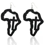 Boucle en bois à motif africain unique