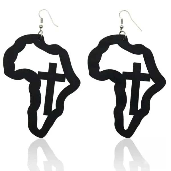 Boucle en bois à motif africain unique