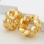 Boucles d'oreilles dorées à la mode africaine