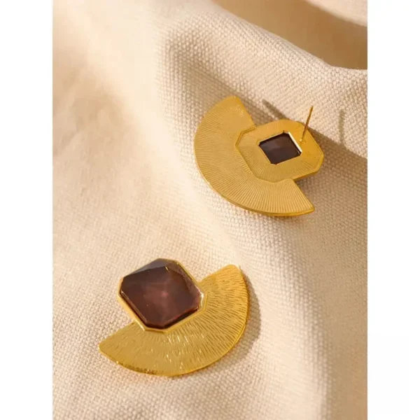 Accessoire bohème : boucle d'oreille éventail africaine