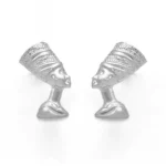 Boucle d'oreille africaine dorée Nefertiti