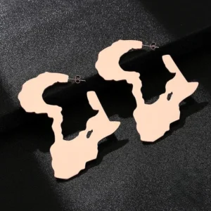 Boucle d'oreille continent africain en design élégant