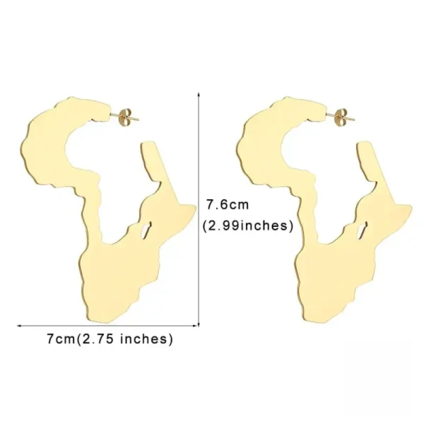 Bijou ethnique : boucle d'oreille continent africain