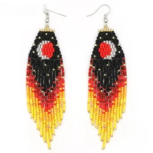 Boucle d'oreille en perles sénégalaises