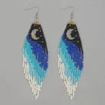 Perles sénégalaises sur boucle d'oreille