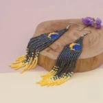 Boucle d'oreille artisanale en matériaux