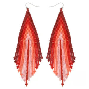 Boucle d'oreille africaine en perles colorées