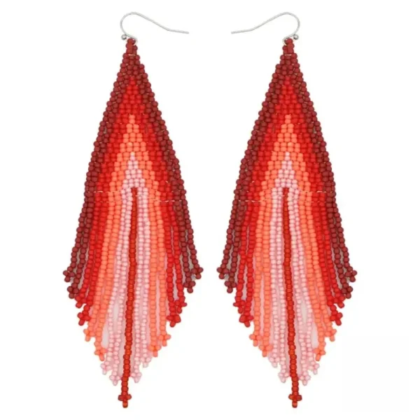 Boucle d'oreille africaine en perles colorées