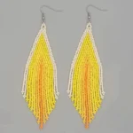 Boucle d'oreille en perles sénégalaises - vue 6