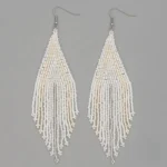 Boucle d'oreille en perles sénégalaises - vue 7