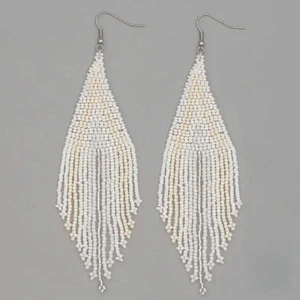 Boucle d'oreille en perles sénégalaises - vue 7