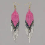 Création artisanale : boucle d'oreille en perles