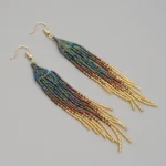 Boucle d'oreille en perles avec design unique