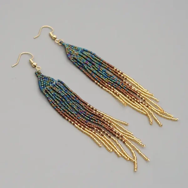 Boucle d'oreille en perles avec design unique