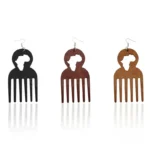 Boucles d'oreilles en bois, inspiration africaine