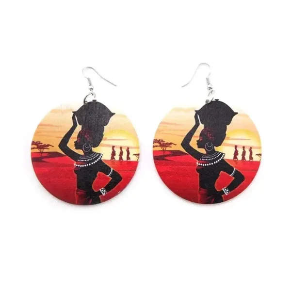 boucles-doreille-wax-africain-1 Boucles d'oreilles africaines en tissu wax coloré