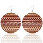 Boucles d'oreilles rondes en wax, style ethnic chic