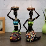 Bougeoir Femme Africaine, décoration élégante