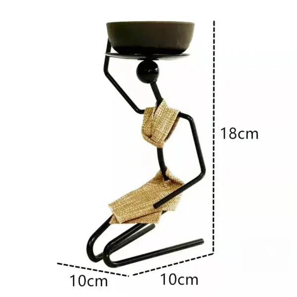 Bougeoir femme africaine pour table élégante