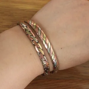 Bracelet Africain en 3 métaux, élégance artisanale