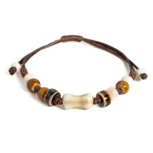 Bracelet africain en os, design authentique et artisanal