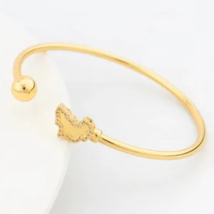 Bracelet africain or avec coquillage Cauris
