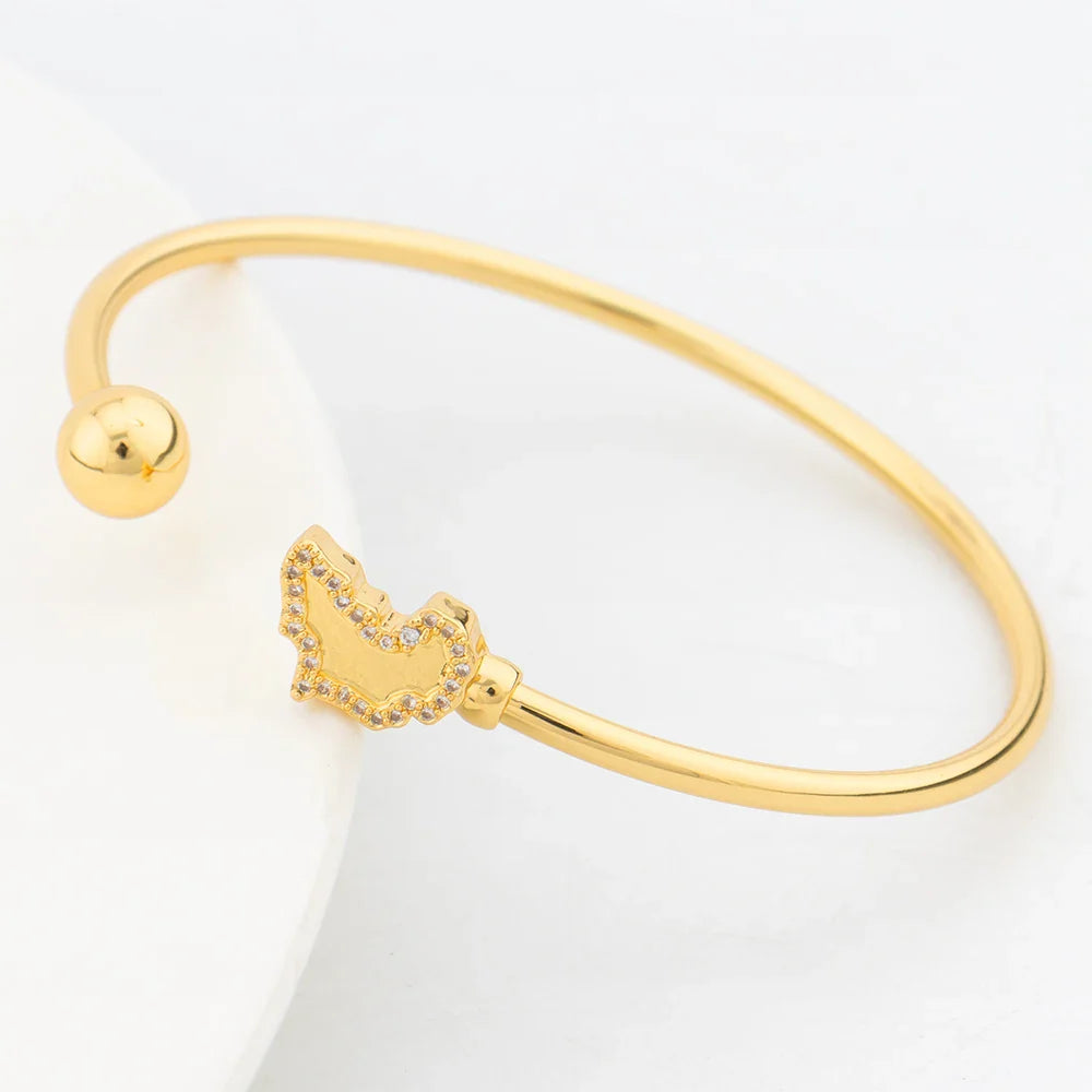 Bracelet africain or avec coquillage Cauris