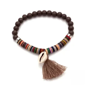 Bracelet africain en coquillage fait main
