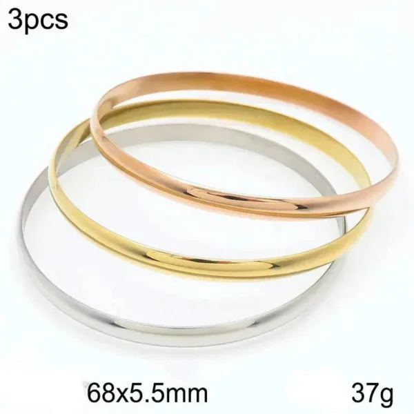 Bracelet Acier Doré Luxe
