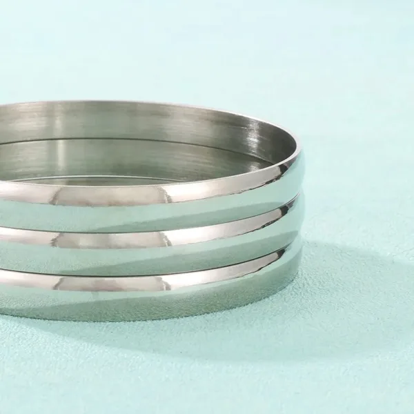 Bracelet Africain Dorée en Acier Inoxydable - vue 3