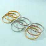 Bracelet Africain Dorée en Acier Inoxydable - vue 4