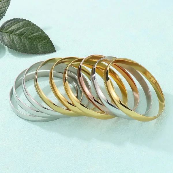 Bracelet Africain Dorée en Acier Inoxydable - vue 6