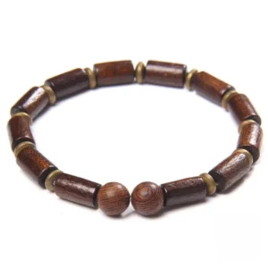 Bracelet en bois naturel de style africain