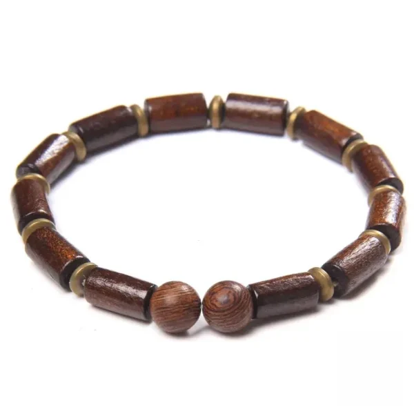 Bracelet en bois naturel de style africain