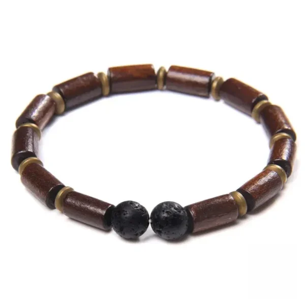 Bracelet en bois aux motifs africains uniques