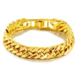 Bracelet Africain en chaîne dorée, design élégant et authentique